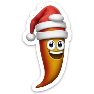 Chili pepper wearing a Christmas sweater  sticker