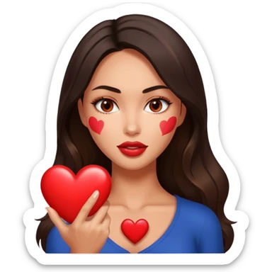 A heart emoji for a raging hot girl who looks like megan fox. Just an absolute rocket. sticker