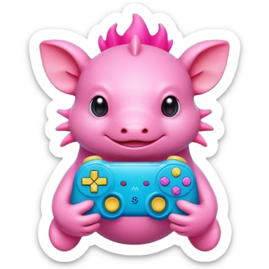 Axolotl gaming sticker