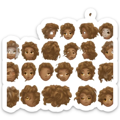 girl just woke up with messy hair sticker