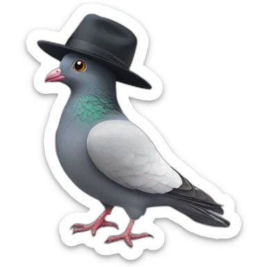 PIGEON WITH A HAT sticker