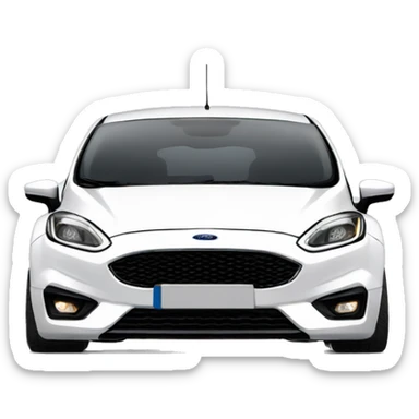White Ford fiesta mk7 sticker