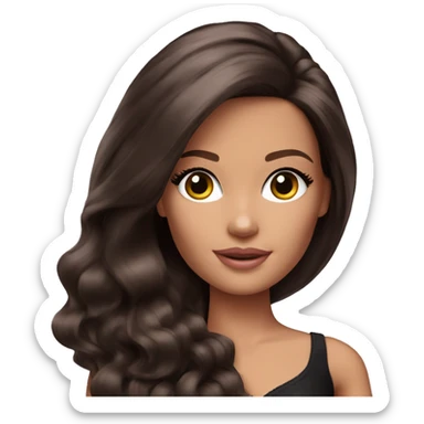 Beautiful Barbie brunette sticker