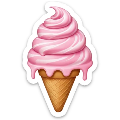 Pink ice cream aesthetic  sticker