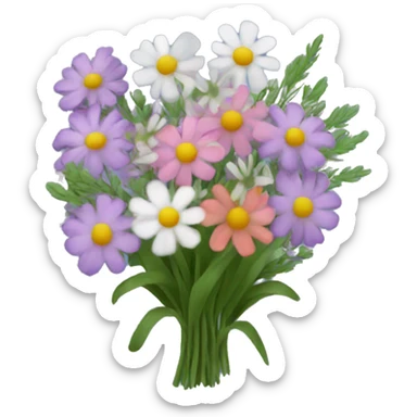 Wildflower bouquet sticker