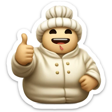 a xiao long bao character with thumbs up  sticker