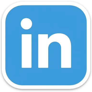 LinkedIn logo in official blue color, clean and modern, suitable for an app icon sticker