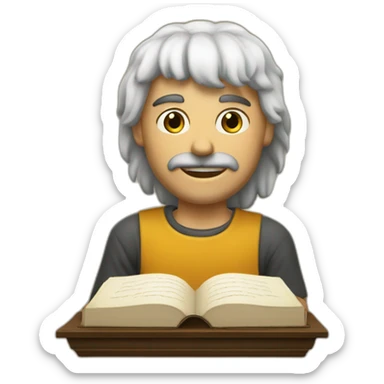 Escriba en un biejonescriptorium sticker