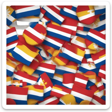 Luxembourg belgium and netherlands flag together sticker