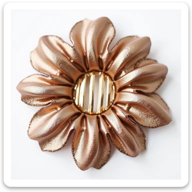 realistic hairclip made of rose gold metal, photorealistic, isolated, no hair, neutral background sticker
