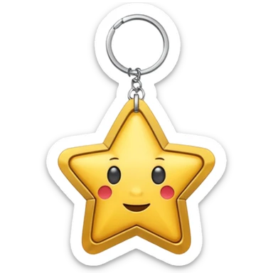 star shaped keychain sticker