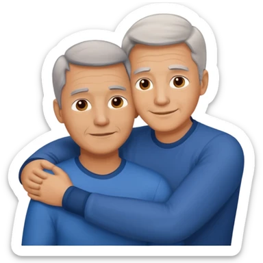 father-in-law and son-in-law hugging sticker