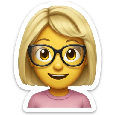 girl with glasses hanging upside down from ceiling  sticker