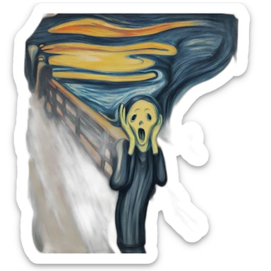 The scream by Edvard Munch sticker