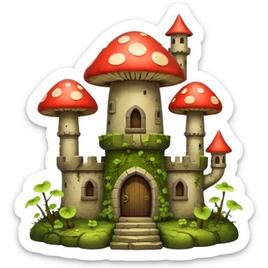 gloomy mushroom castle sticker