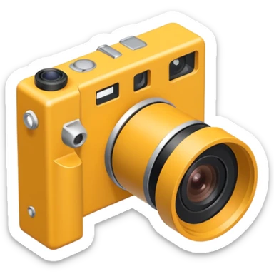 elevated 3/4 top-down isometric camera angle (≈30–35°),
camera positioned above and angled downward, sticker