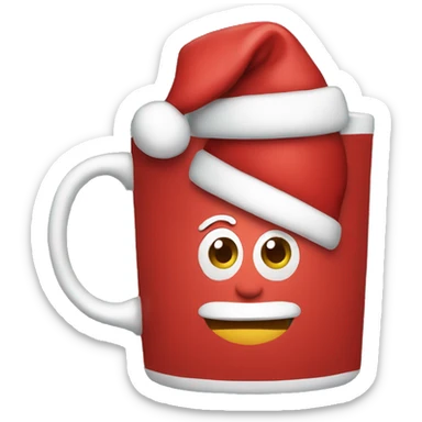 Red Christmas mug sticker