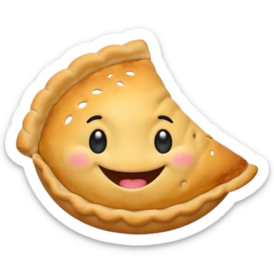cute cartoon empanada character in SpongeBob + sticker