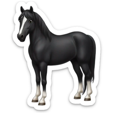 Horses black sticker