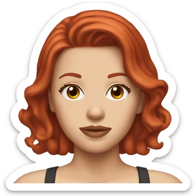 Scarlett Johansson red hair  sticker