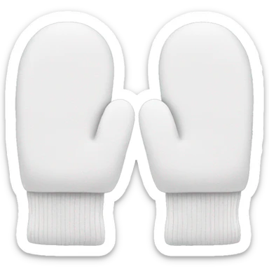 White mittens  sticker
