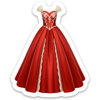 beautiful classic ball gown dress sticker