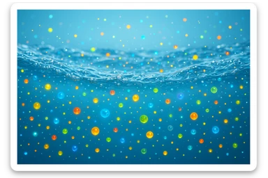 focus sull'acqua a tutto schermo e i micronutrienti contenuti in essa sticker