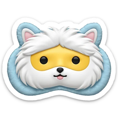 fluffy sleep mask sticker