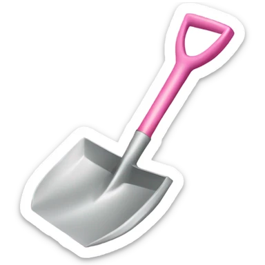 Small Pink garden shovel sticker