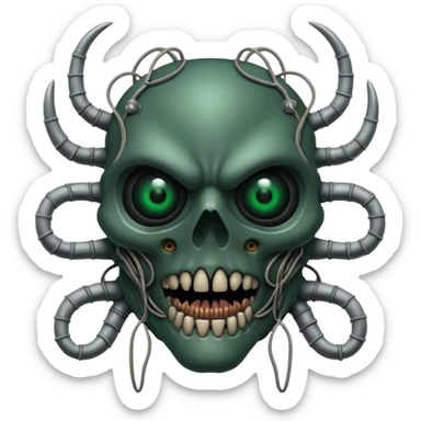 horror bionic monster sticker