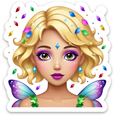 Beautiful Birthday Confetti fairy sticker