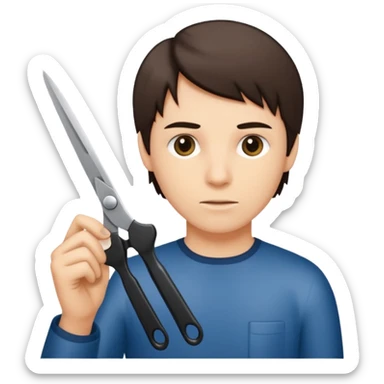 cutting a strip of 35mm film with scissors sticker