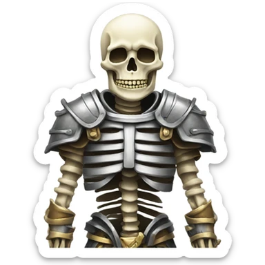 skeleton with armor  sticker