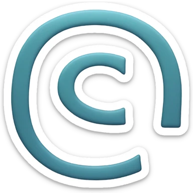 letter C with number 1 sticker
