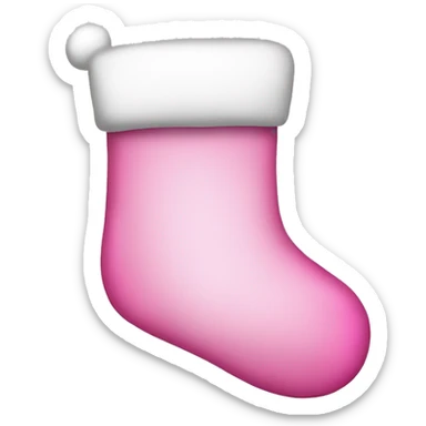 Pink Christmas stocking  sticker