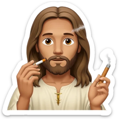Jesus smoking blunt sticker