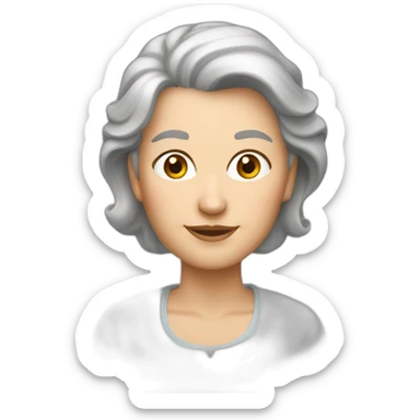 Femme 60 ans châtain clair mince sticker