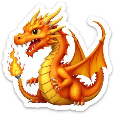 Dragon spitting fire at game of thrones   sticker