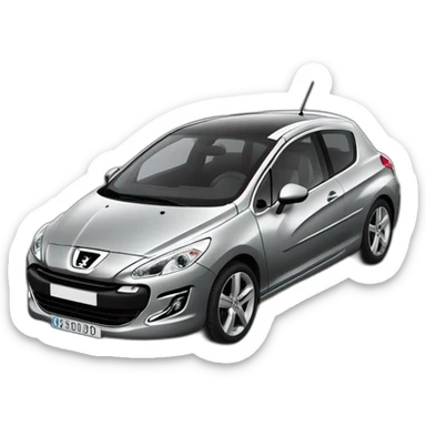peugeot 308 grise 2009 3 portes sticker
