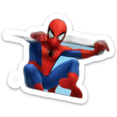 Spiderman looking outside window sticker