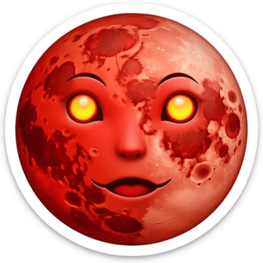 Blood moon no face sticker