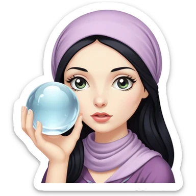 Vintage fortune teller sticker