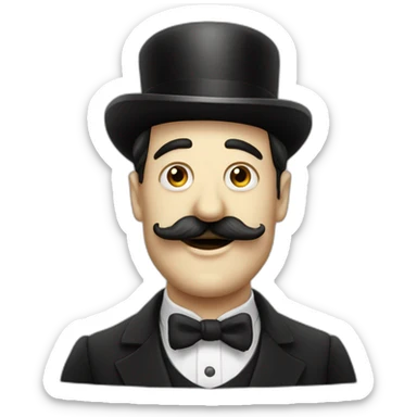 funny austrian chaplin moustache man sticker