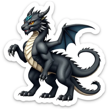 Black Dragon-type Fakémon-Lynx full body sticker