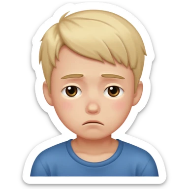 Ashamed emoji boy sticker