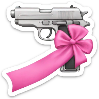 pink pistol with a pink ribbon sticker