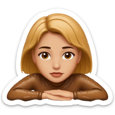 mujer tirada en el lodo  boca abajo sticker