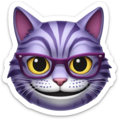 cheshire-cat-hipster sticker