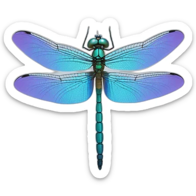 dragonfly blue sticker