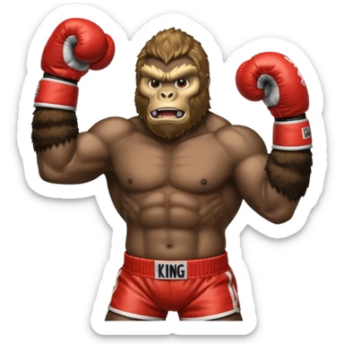 king kong boxing sticker